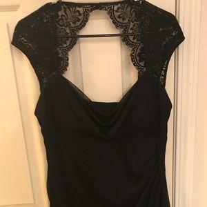 David’s Bridal bridesmaid black dress